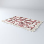 Pink Rose Modern Elements Rug Gallery Image 3
