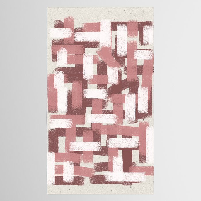 Pink Rose Modern Elements Tablecloth Gallery Image 2