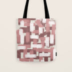 Pink Rose Modern Elements Tote Bag Gallery Image 1