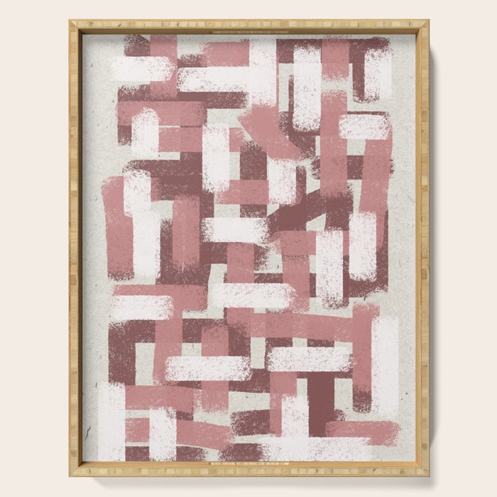 Pink Rose Modern Elements Serving Tray Gallery Image 1
