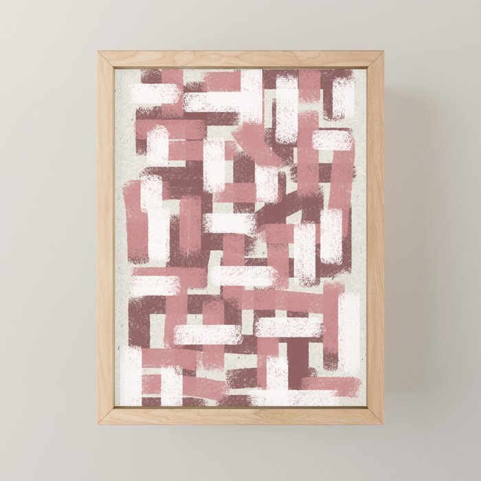 Pink Rose Modern Elements Mini Art Print Gallery Image 1