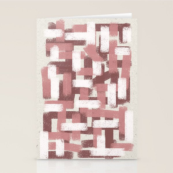 Pink Rose Modern Elements Stationery Card Gallery Image 2