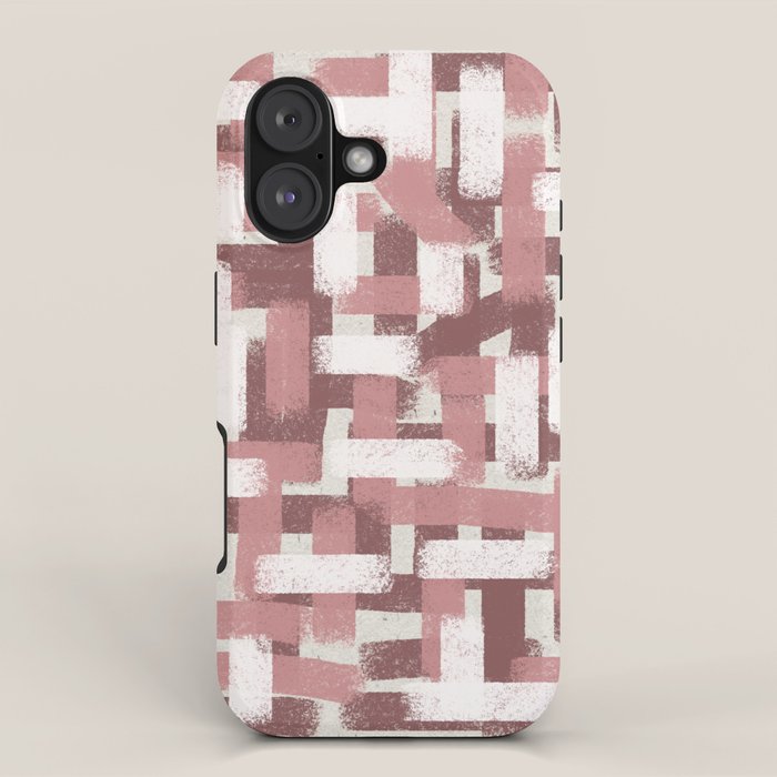 Pink Rose Modern Elements iPhone Case Gallery Image 1