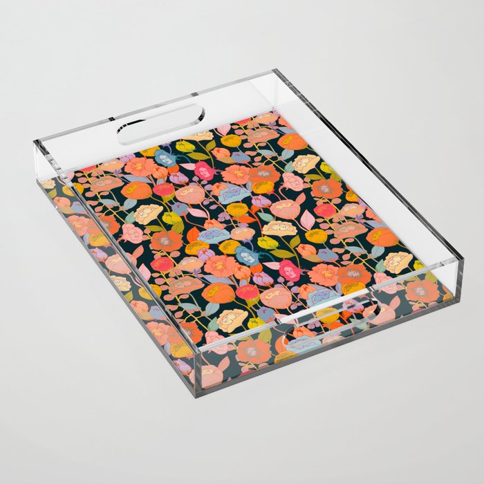 Wonderland Flowers Acrylic Tray Gallery Image 1