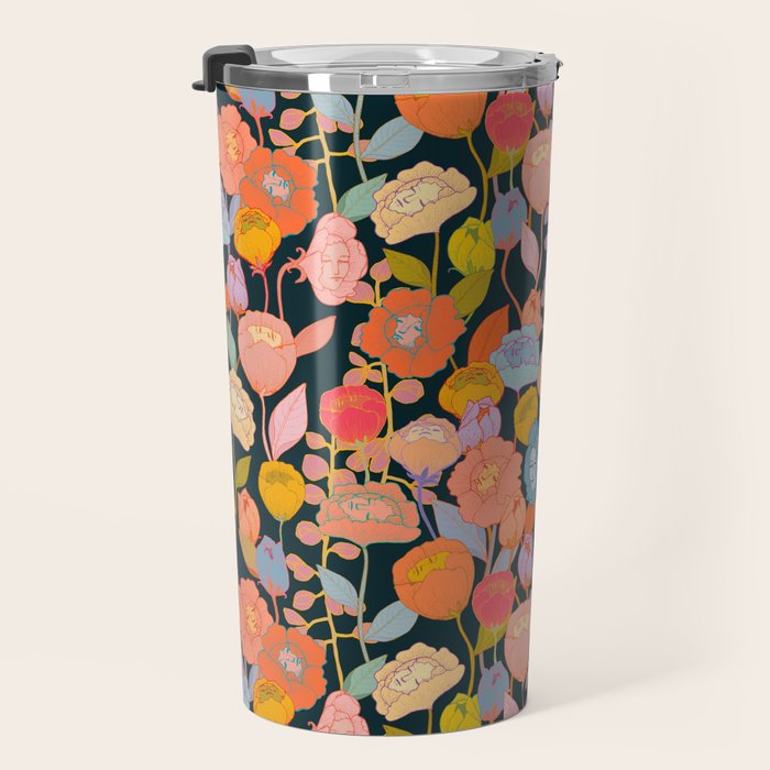 Wonderland Flowers Travel Mug Gallery Image 3