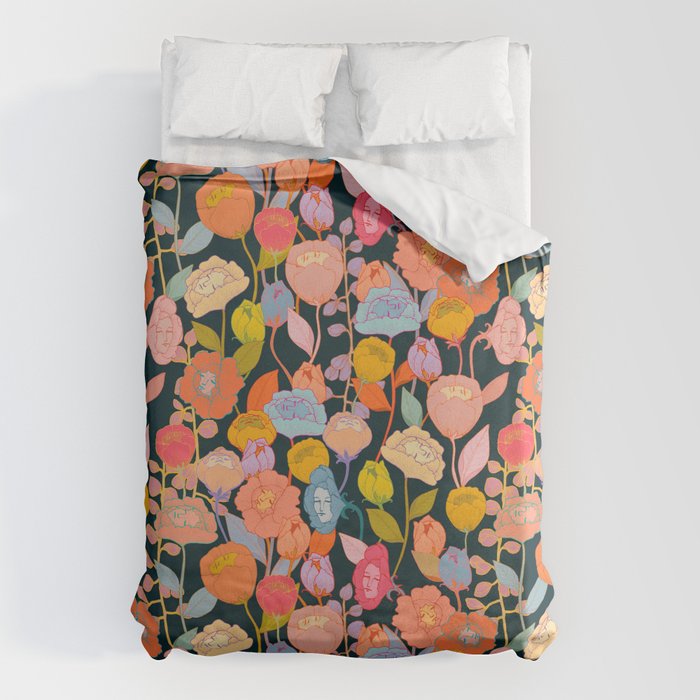 Wonderland Flowers Duvet Cover