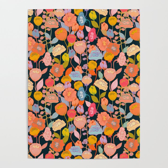 Wonderland Flowers Poster