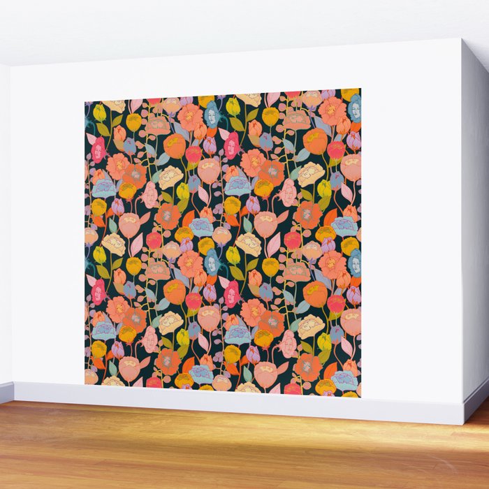 Wonderland Flowers Wall Mural Gallery Image 2