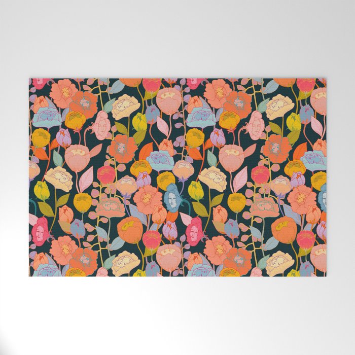 Wonderland Flowers Welcome Mat Gallery Image 1