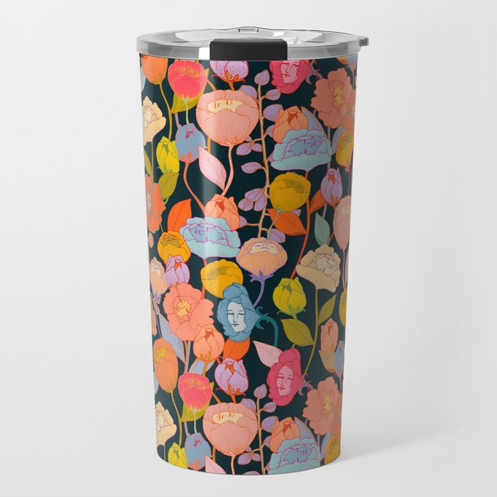 Wonderland Flowers Travel Mug Gallery Image 1