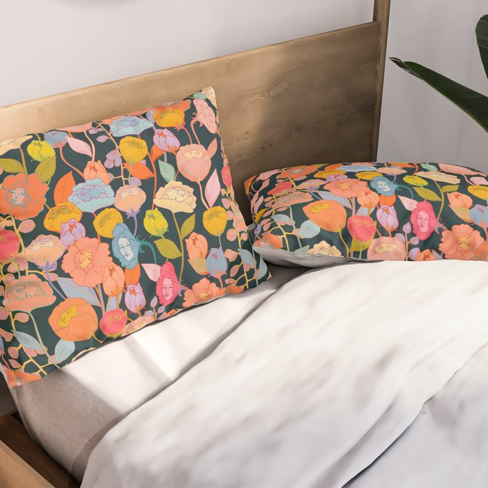Wonderland Flowers Pillow Sham Gallery Image 2
