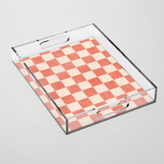 CHECKER - 001 - Guava Acrylic Tray Gallery Image 1