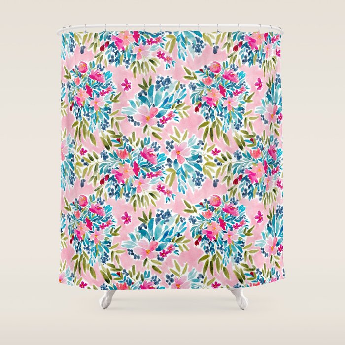 Aria - Pink Shower Curtain Gallery Image 1