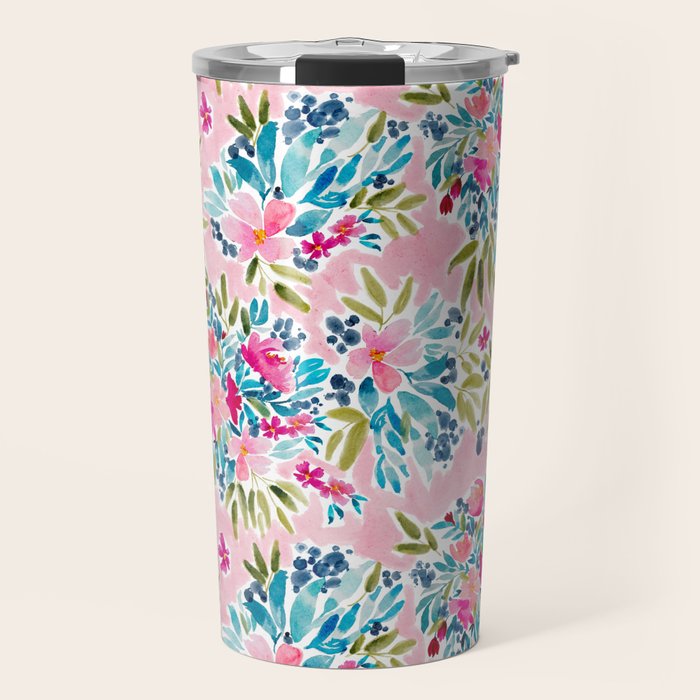 Aria - Pink Travel Mug Gallery Image 1