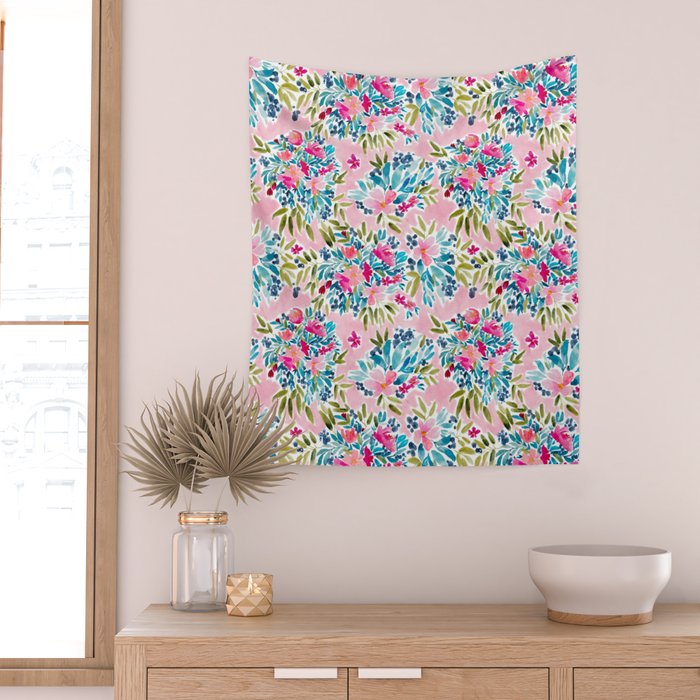 Aria - Pink Wall Tapestry Gallery Image 2