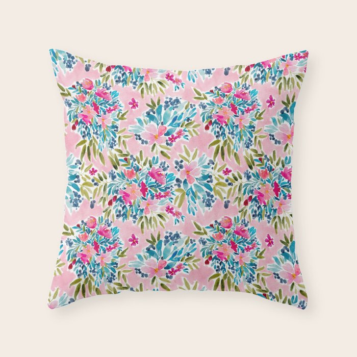 Aria - Pink Throw Pillow Gallery Image 6