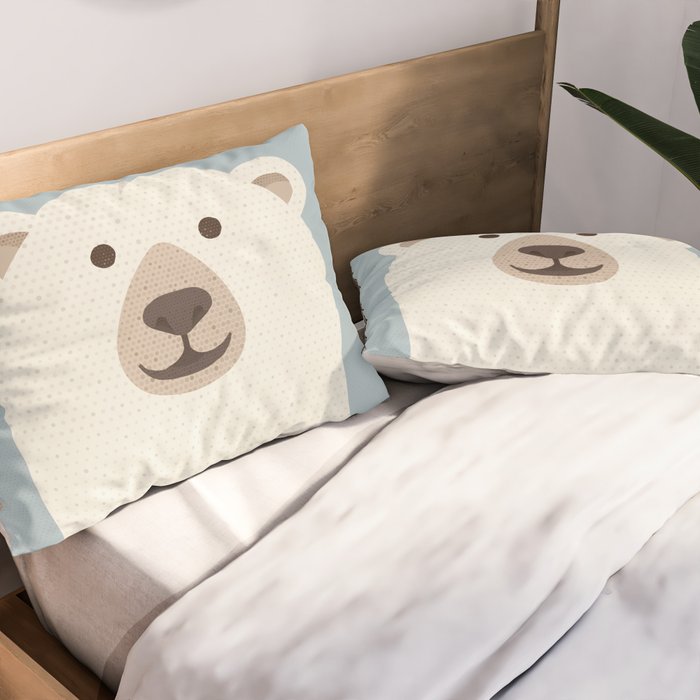 Whimsy Polar Bear Pillow Sham Gallery Image 2
