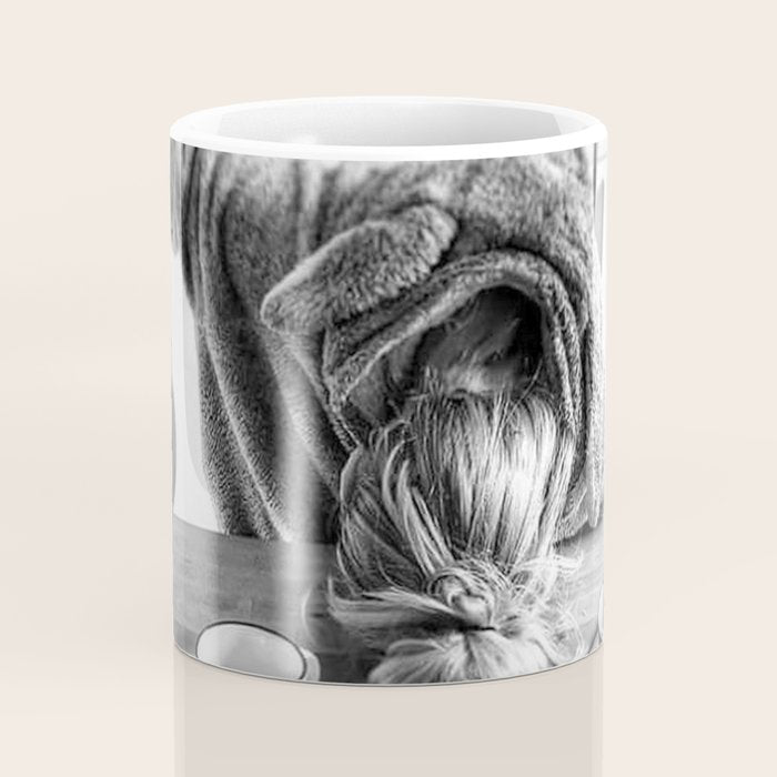 First I Drink the Coffee, Then I do the Stuff - hangover black and white photograph / photography Coffee Mug Gallery Image 4