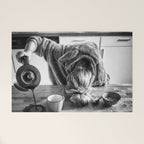First I Drink the Coffee, Then I do the Stuff - hangover black and white photograph / photography Welcome Mat Gallery Image 1