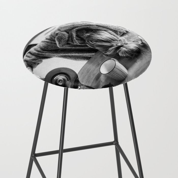 First I Drink the Coffee, Then I do the Stuff - hangover black and white photograph / photography Stool Gallery Image 2