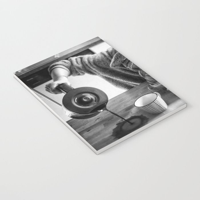 First I Drink the Coffee, Then I do the Stuff - hangover black and white photograph / photography Notebook Gallery Image 3