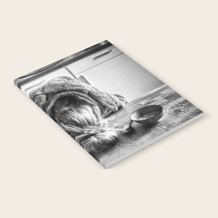 First I Drink the Coffee, Then I do the Stuff - hangover black and white photograph / photography Notebook Gallery Image 2