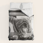 First I Drink the Coffee, Then I do the Stuff - hangover black and white photograph / photography Comforter Gallery Image 6