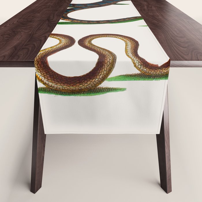 Albertus Seba Three Snakes And Floral Vines  Table Runner Gallery Image 1