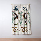 Albertus Seba Three Snakes And Floral Vines  Window Curtain Gallery Image 3