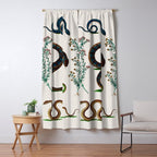 Albertus Seba Three Snakes And Floral Vines  Window Curtain Gallery Image 5