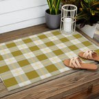 vintage gingham style   Outdoor Rug Gallery Image 2