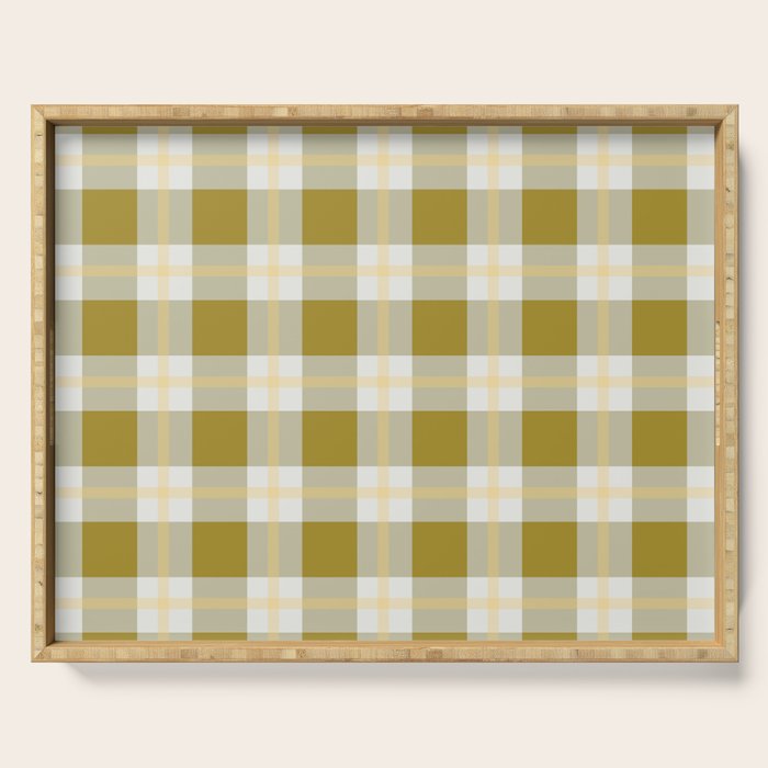 vintage gingham style   Serving Tray Gallery Image 1