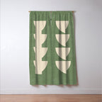 Half Circle 3 - Green Texture Window Curtain Gallery Image 3