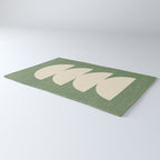 Half Circle 3 - Green Texture Rug Gallery Image 3