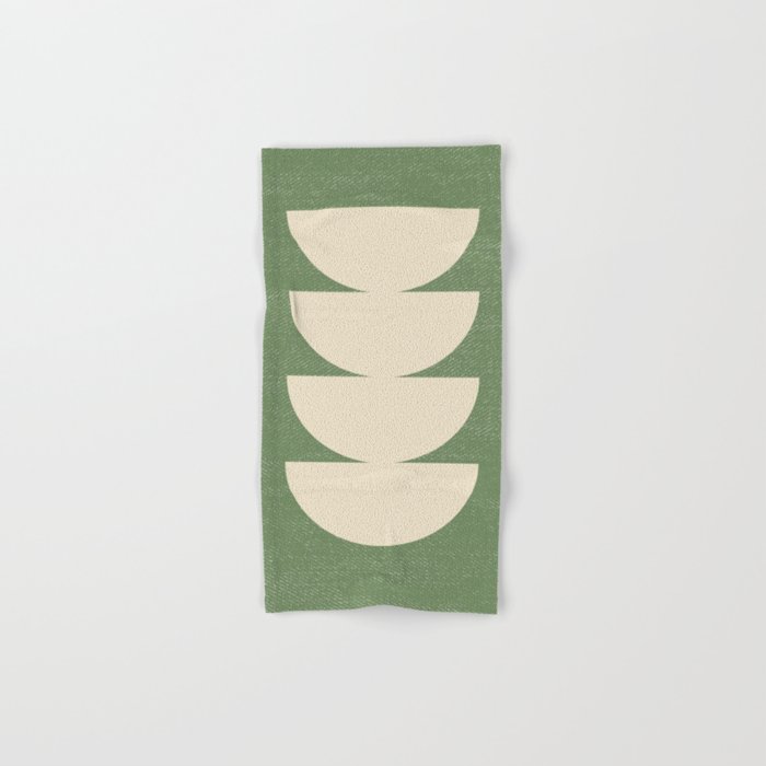 Half Circle 3 - Green Texture Bath Towel Gallery Image 1