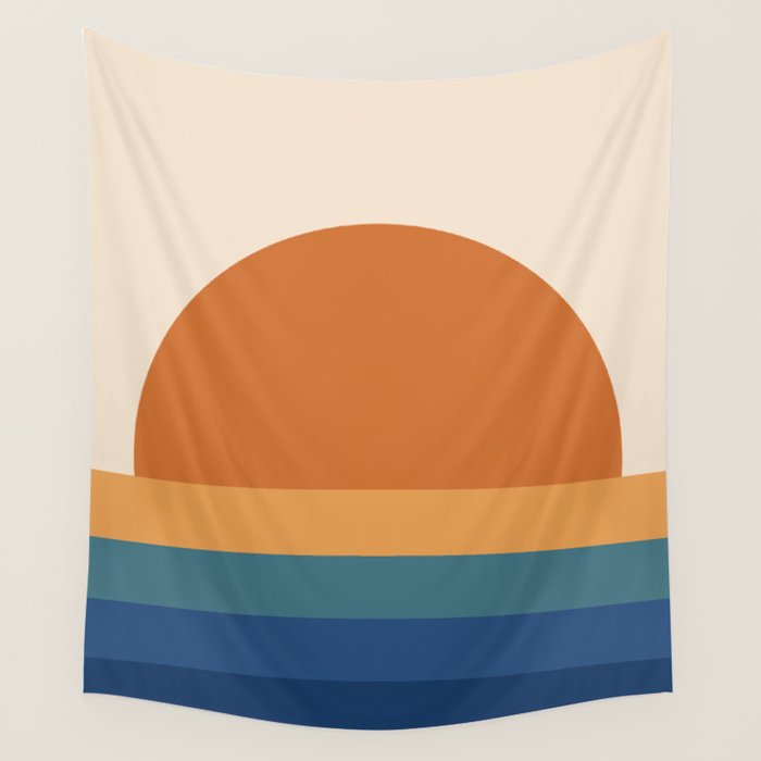70's Retro Sunset Wall Tapestry Gallery Image 4