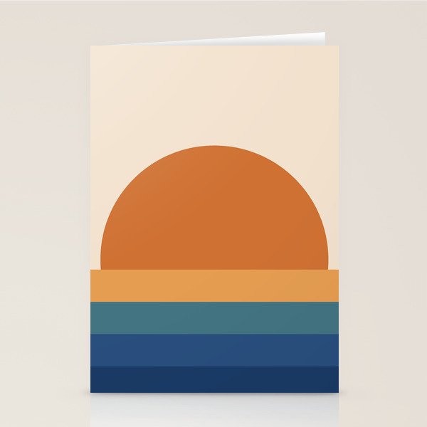 70's Retro Sunset Stationery Card Gallery Image 2
