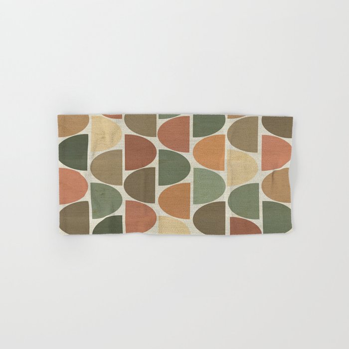 Mid-Century Canvas Geo Pattern Bath Towel Gallery Image 1