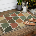 Mid-Century Canvas Geo Pattern Outdoor Rug Gallery Image 2