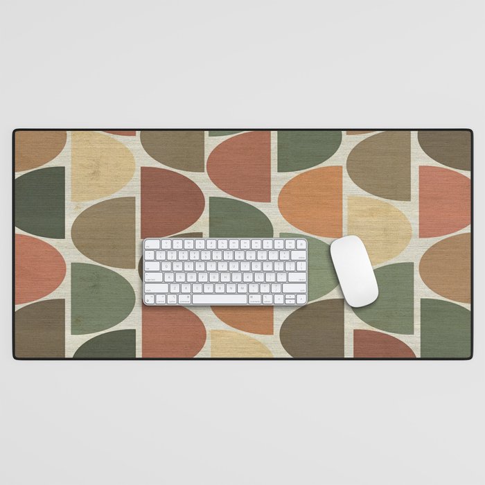Mid-Century Canvas Geo Pattern Desk Mat Gallery Image 1