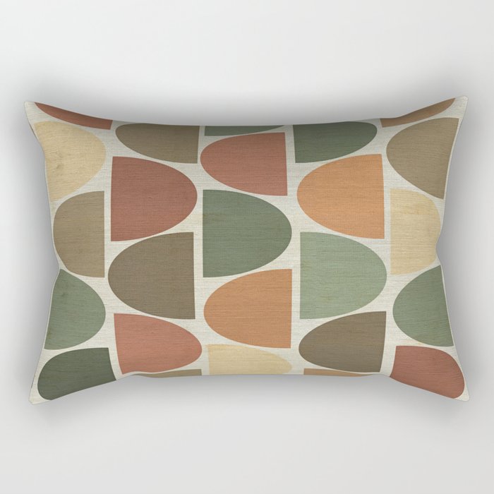 Mid-Century Canvas Geo Pattern Rectangular Pillow Gallery Image 1