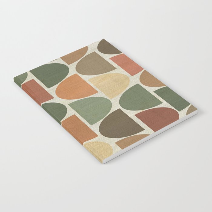 Mid-Century Canvas Geo Pattern Notebook Gallery Image 2