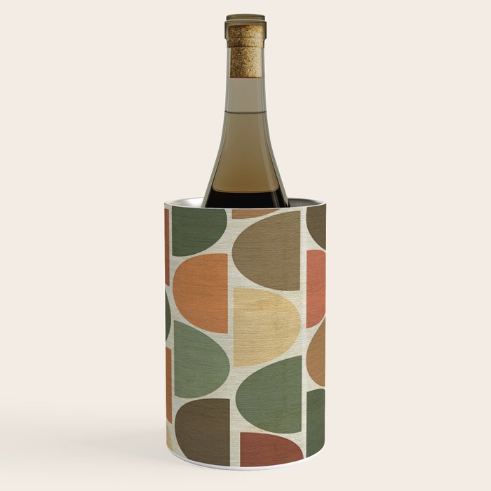 Mid-Century Canvas Geo Pattern Wine Chiller Gallery Image 3