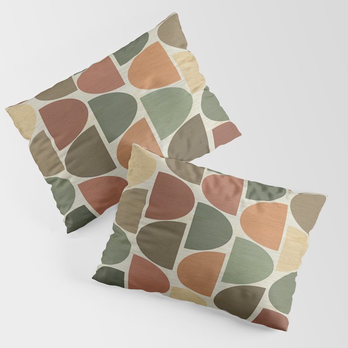 Mid-Century Canvas Geo Pattern Pillow Sham Gallery Image 3