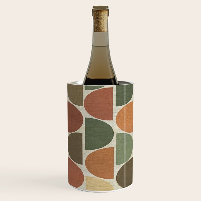 Mid-Century Canvas Geo Pattern Wine Chiller Gallery Image 1