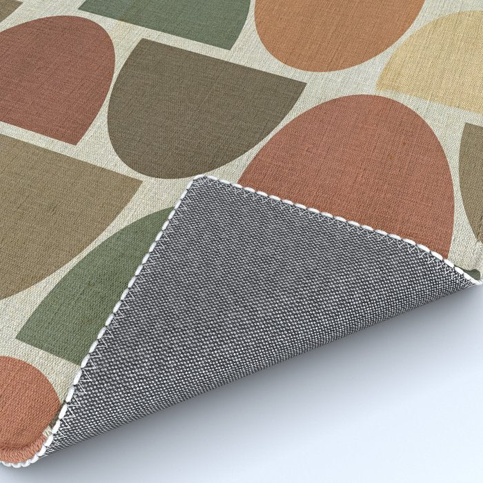 Mid-Century Canvas Geo Pattern Rug Gallery Image 4