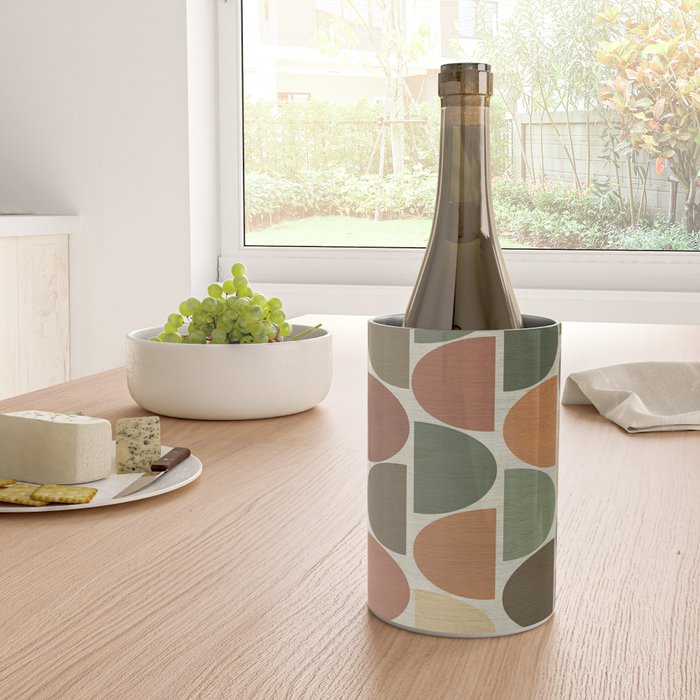 Mid-Century Canvas Geo Pattern Wine Chiller Gallery Image 4