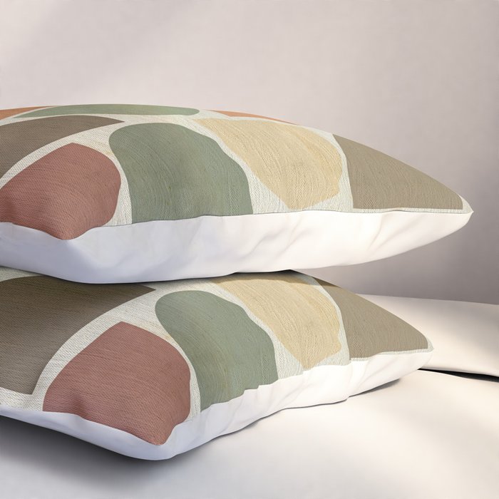Mid-Century Canvas Geo Pattern Pillow Sham Gallery Image 3
