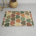 Mid-Century Canvas Geo Pattern Rug Gallery Image 1