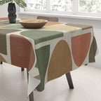 Mid-Century Canvas Geo Pattern Tablecloth Gallery Image 3